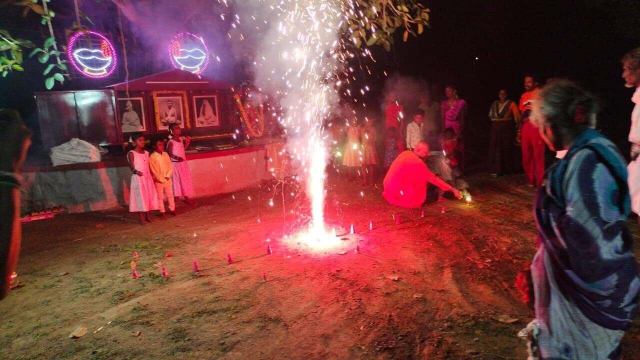 Diwali Celebration with Irrula community children with their parents.